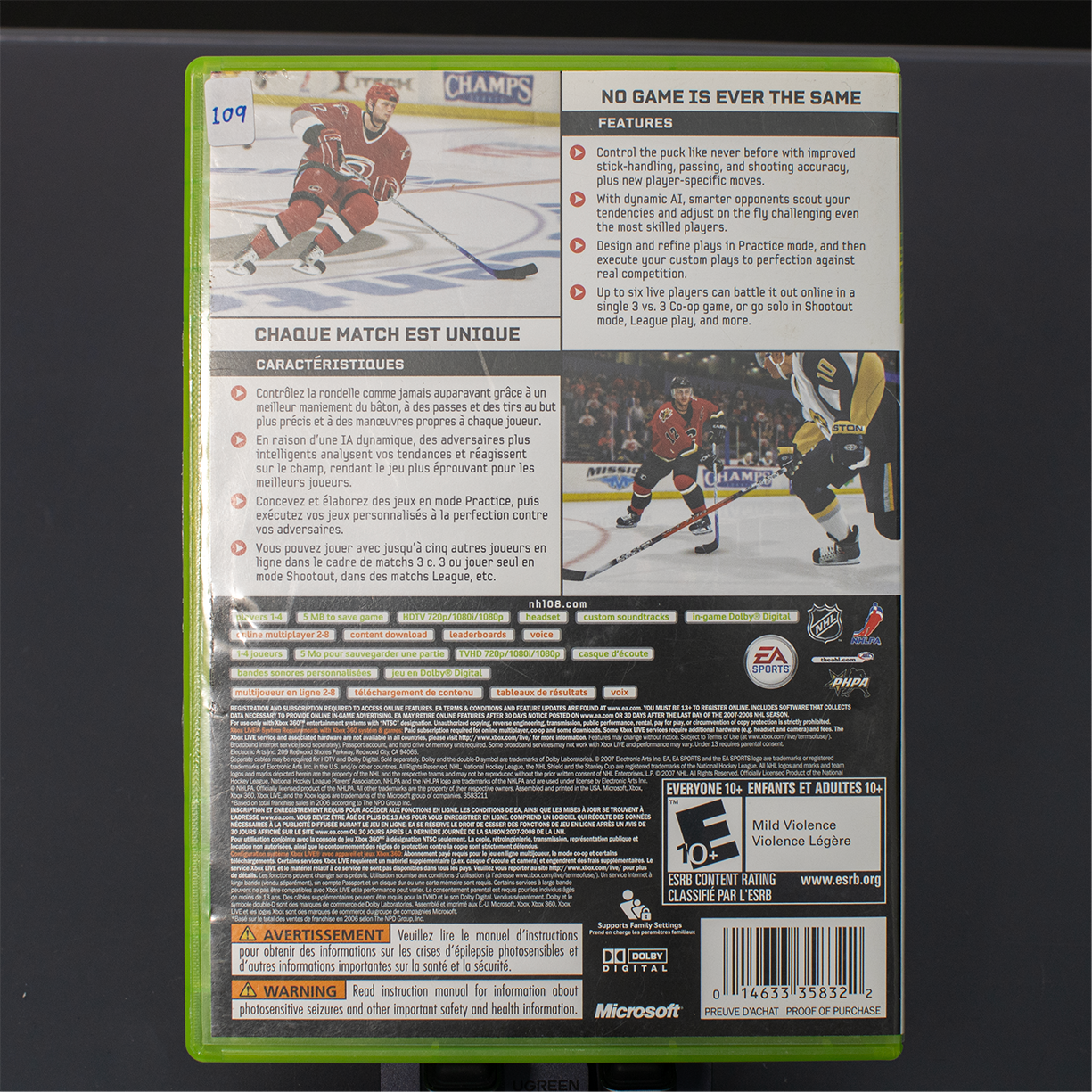 NHL 08 - Xbox 360 Game